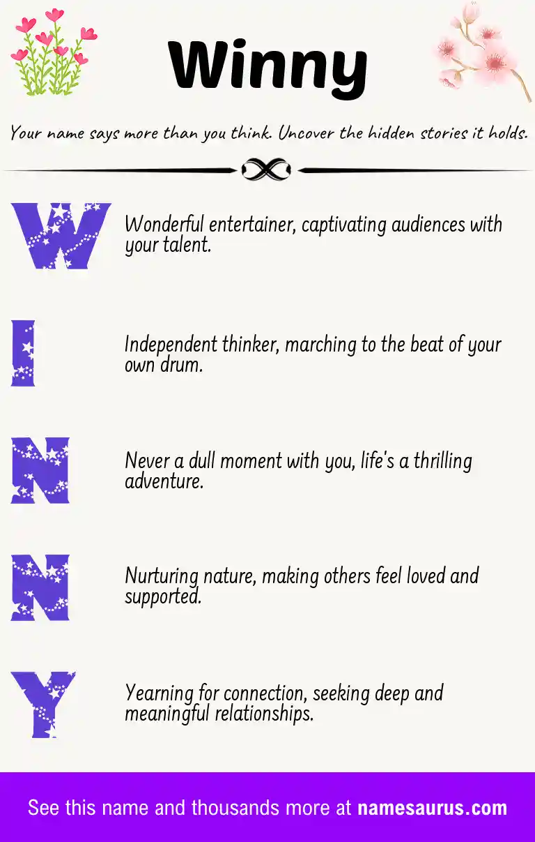 Acrostic poem about Winny.