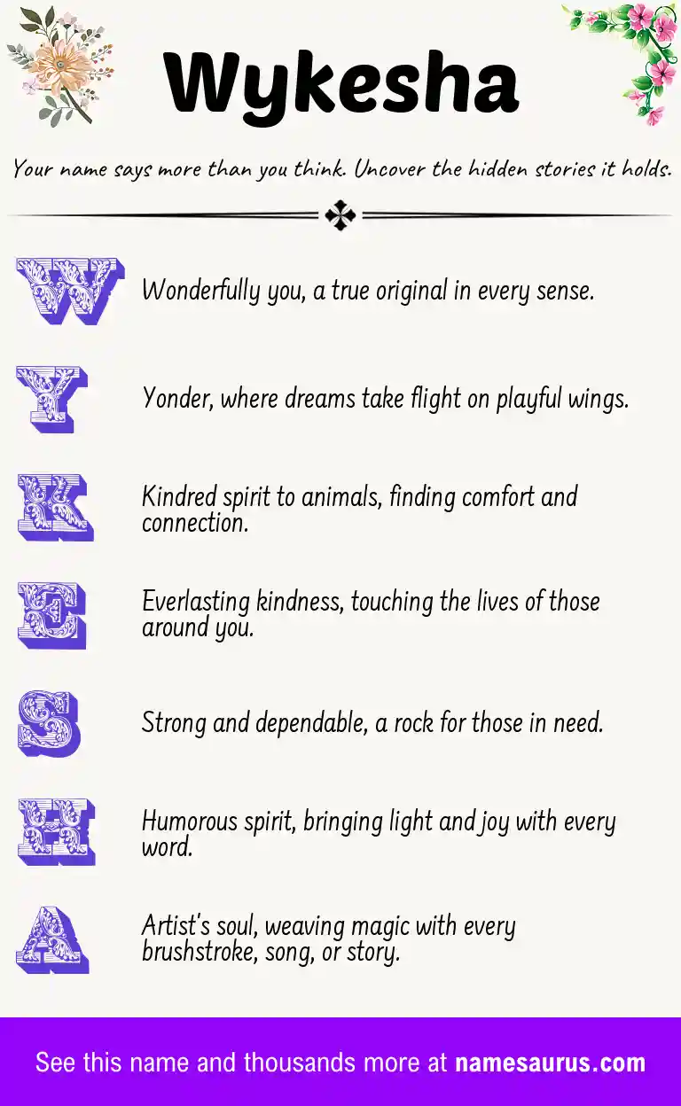 Acrostic poem about Wykesha.