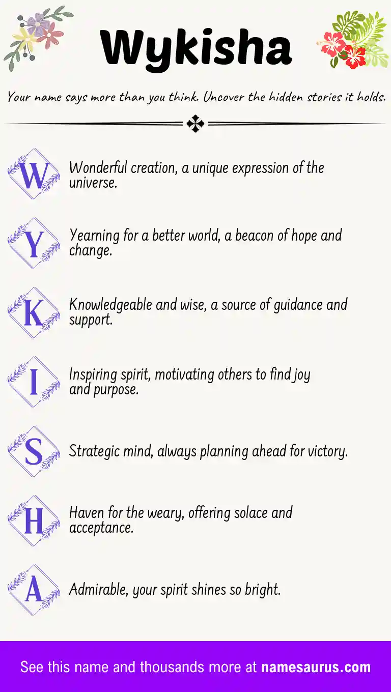 Acrostic poem about Wykisha.
