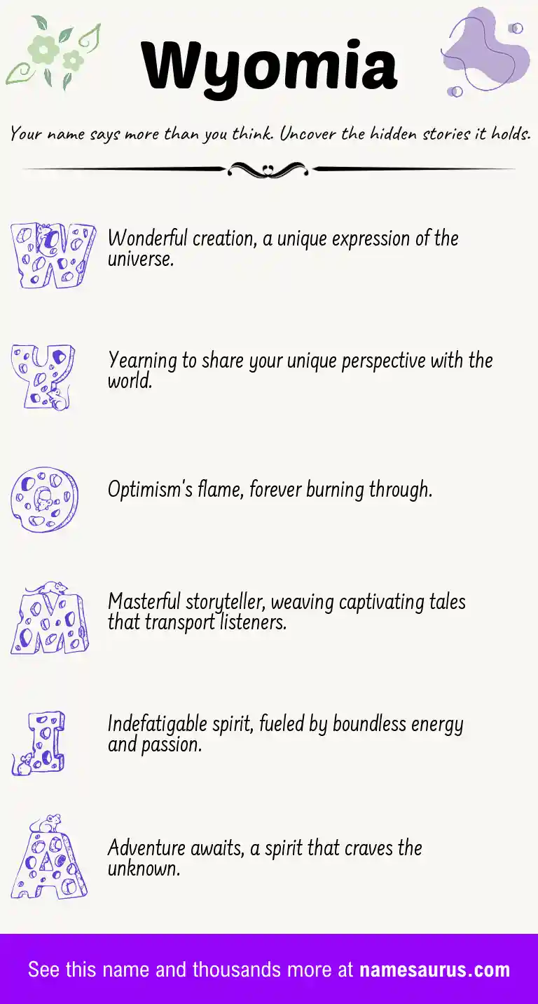 Acrostic poem about Wyomia.