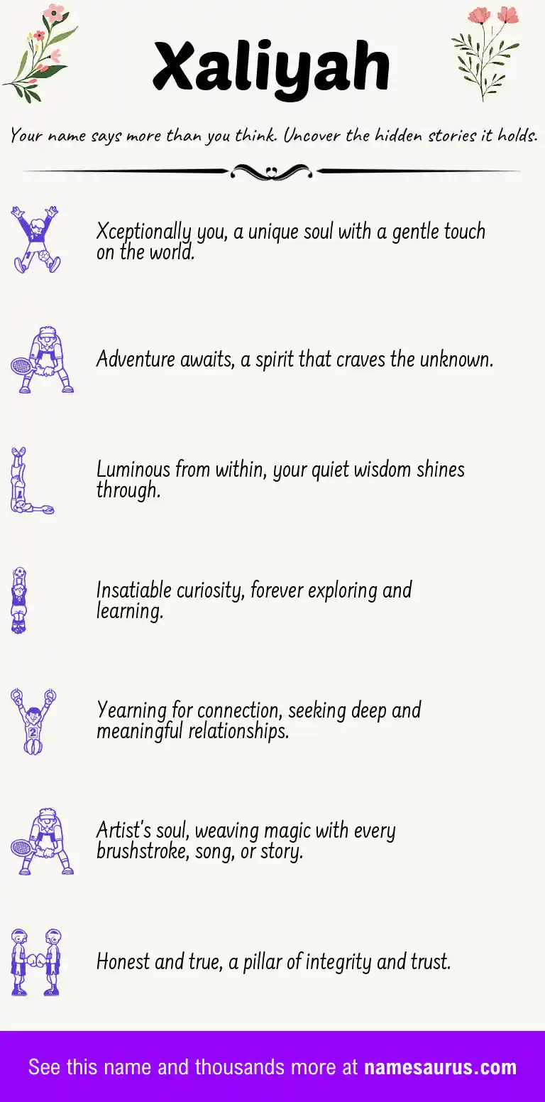 Acrostic poem about Xaliyah.