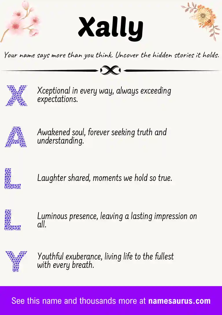 Acrostic poem about Xally.