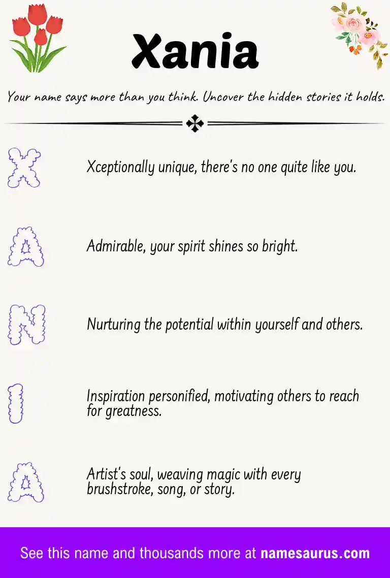 Acrostic poem about Xania.