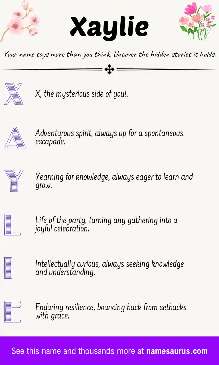 Acrostic poem about Xaylie.