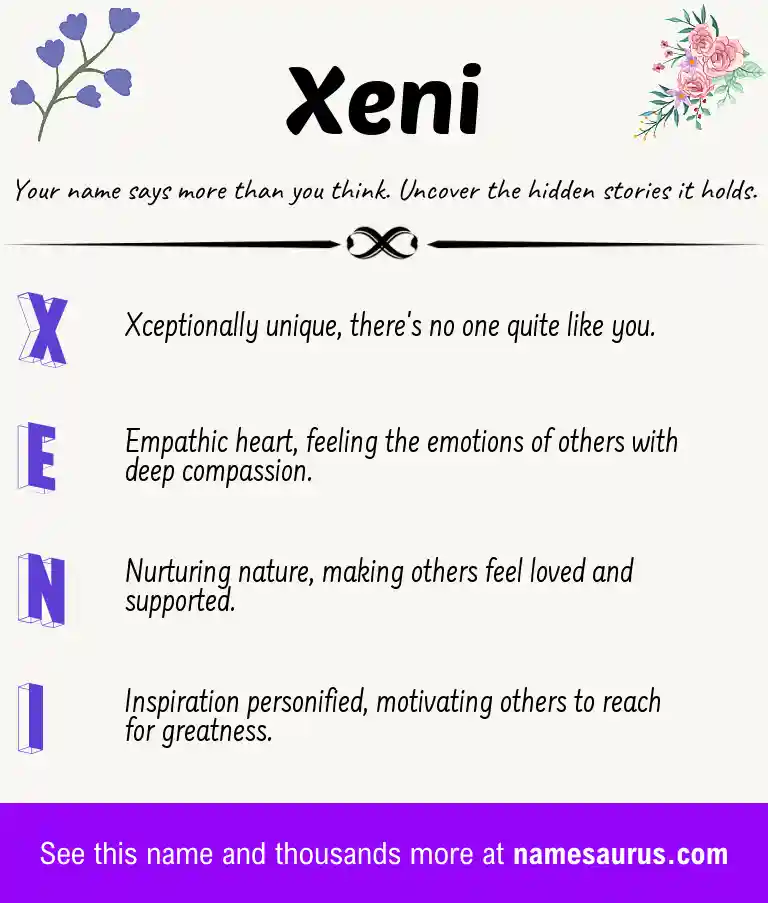 Acrostic poem about Xeni.