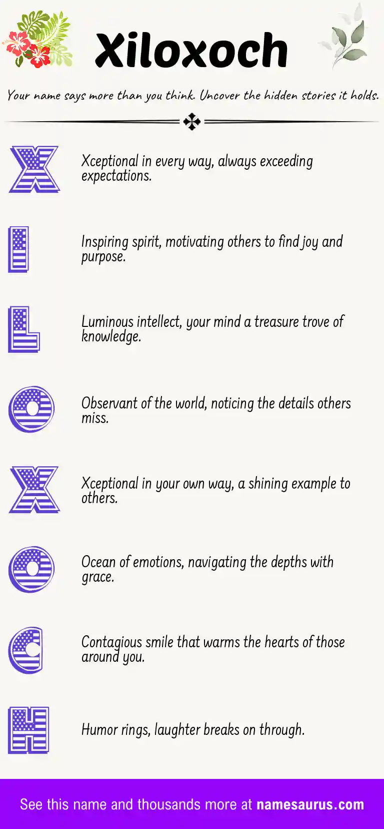 Acrostic poem about Xiloxoch.