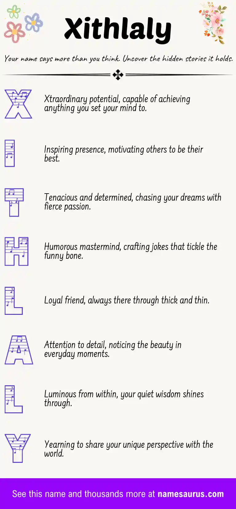 Acrostic poem about Xithlaly.