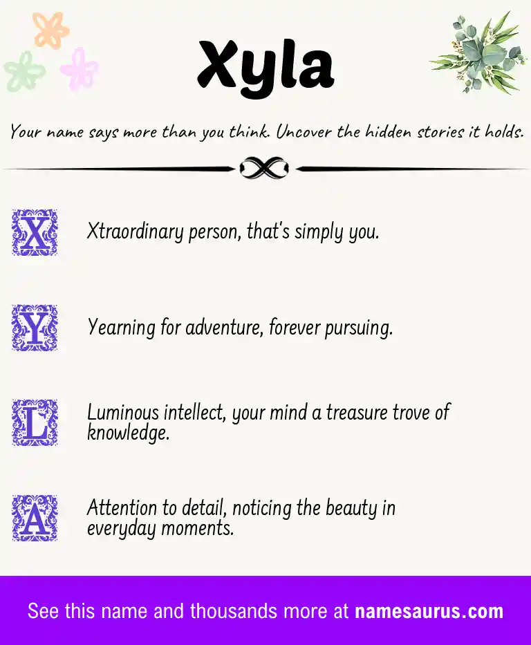 Acrostic poem about Xyla.