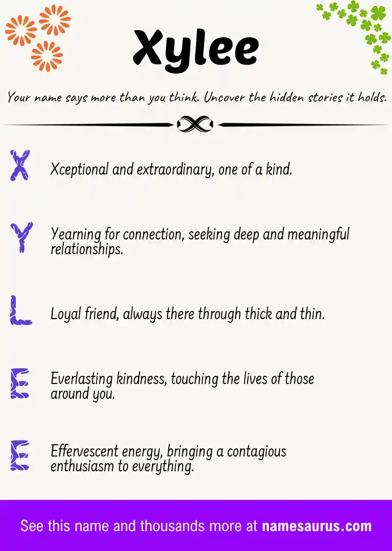 Acrostic poem about Xylee.