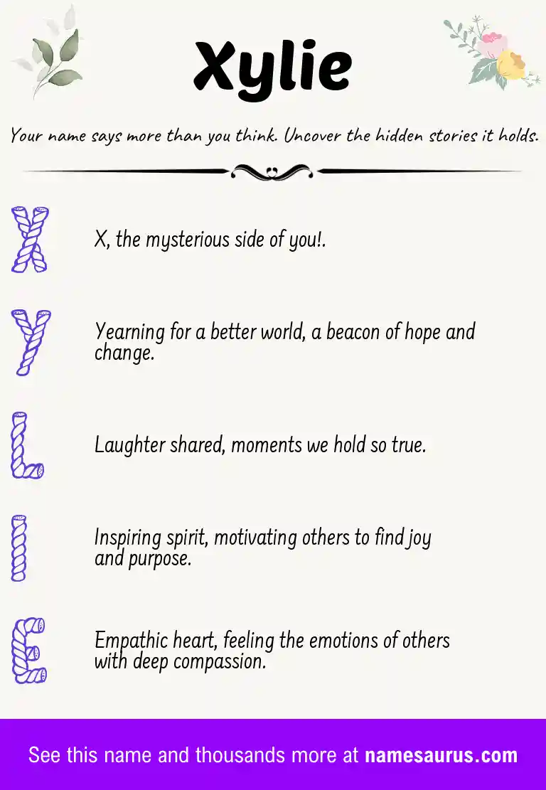 Acrostic poem about Xylie.