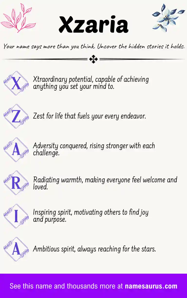 Acrostic poem about Xzaria.