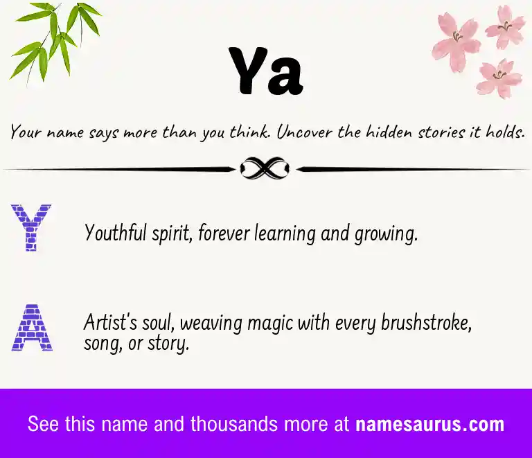 Acrostic poem about Ya.