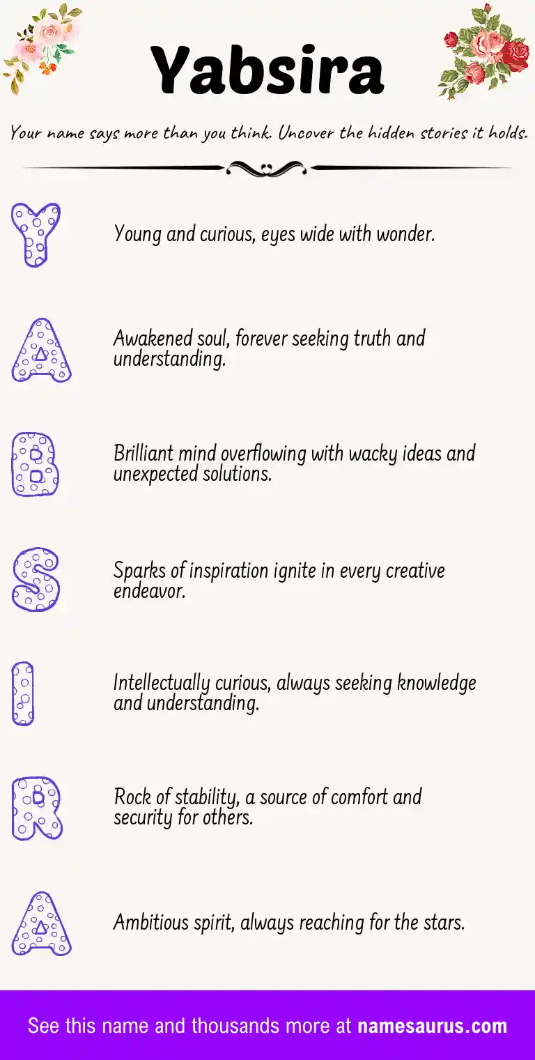 Acrostic poem about Yabsira.