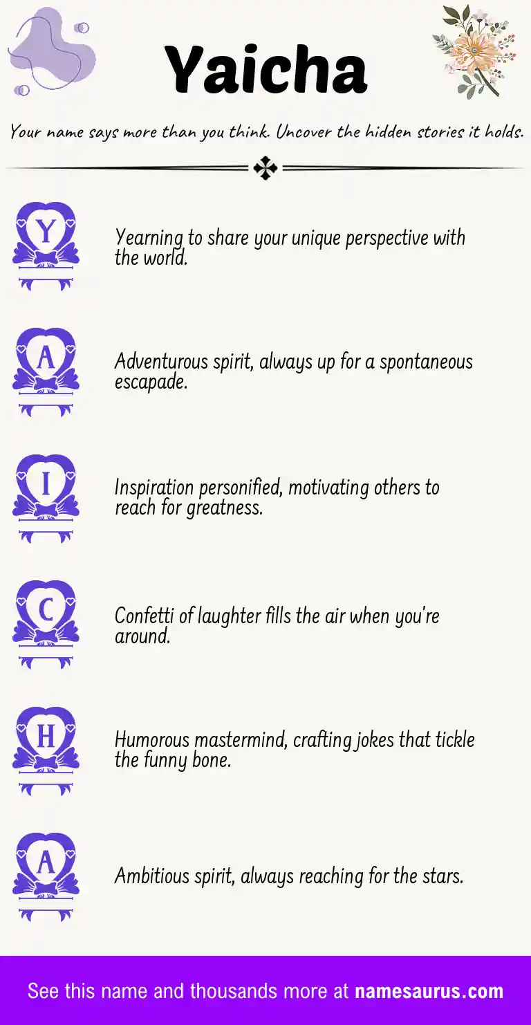 Acrostic poem about Yaicha.