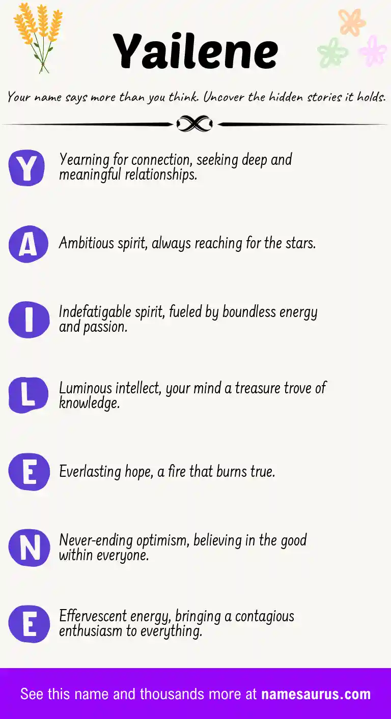 Acrostic poem about Yailene.