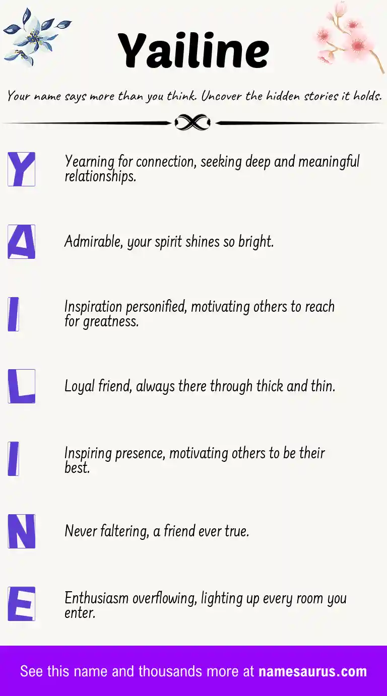 Acrostic poem about Yailine.