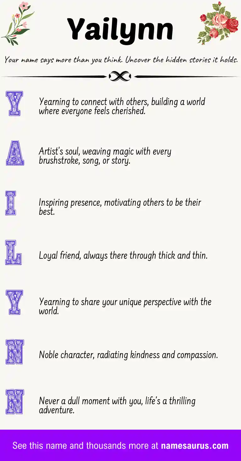 Acrostic poem about Yailynn.
