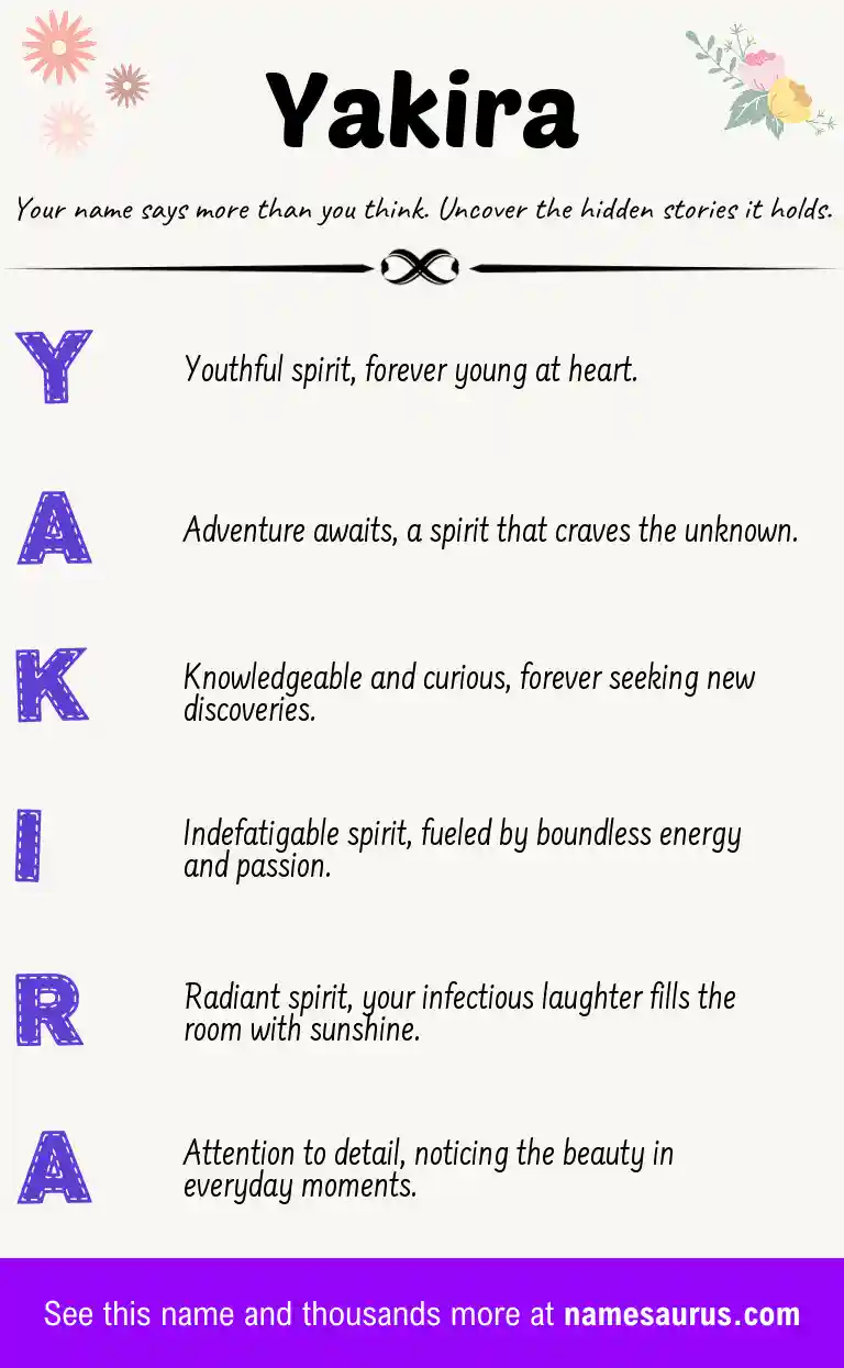 Acrostic poem about Yakira.