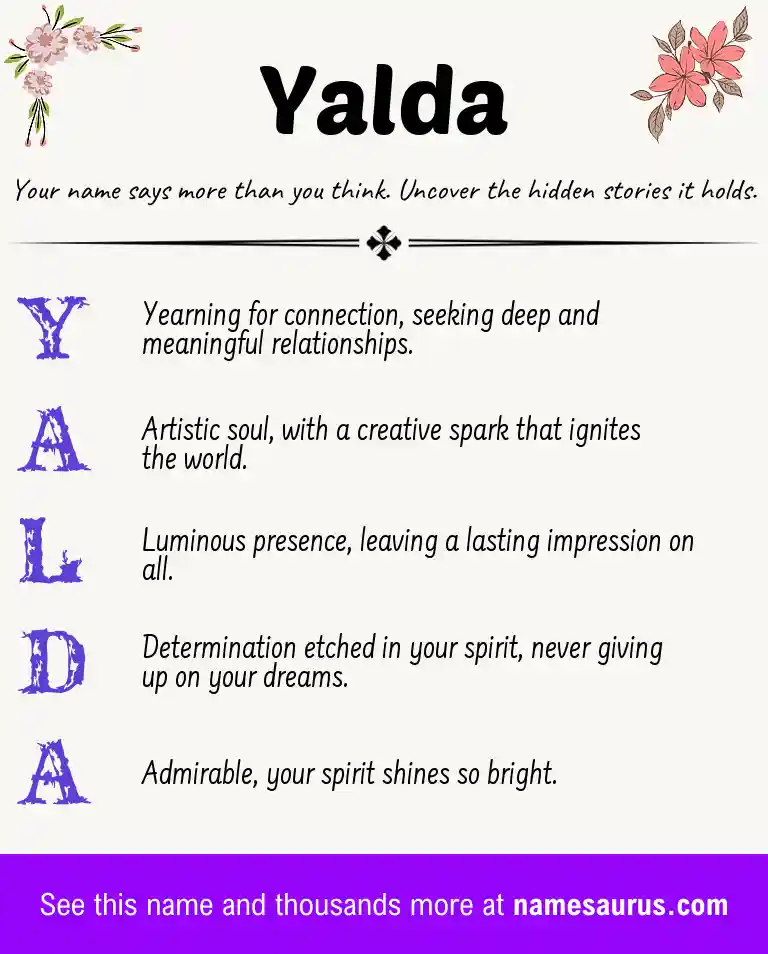 Acrostic poem about Yalda.