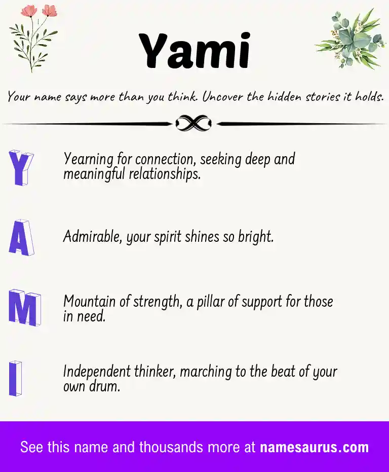 Acrostic poem about Yami.