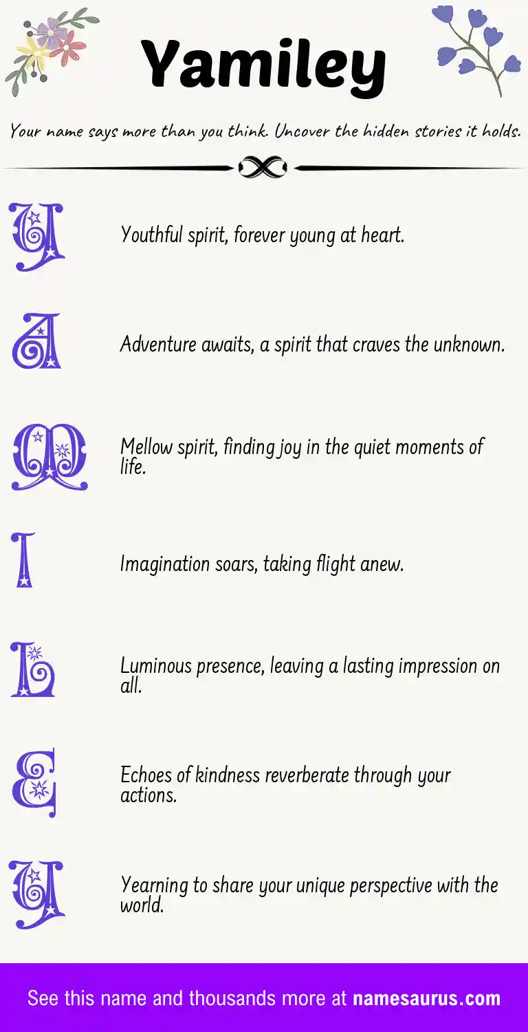 Acrostic poem about Yamiley.
