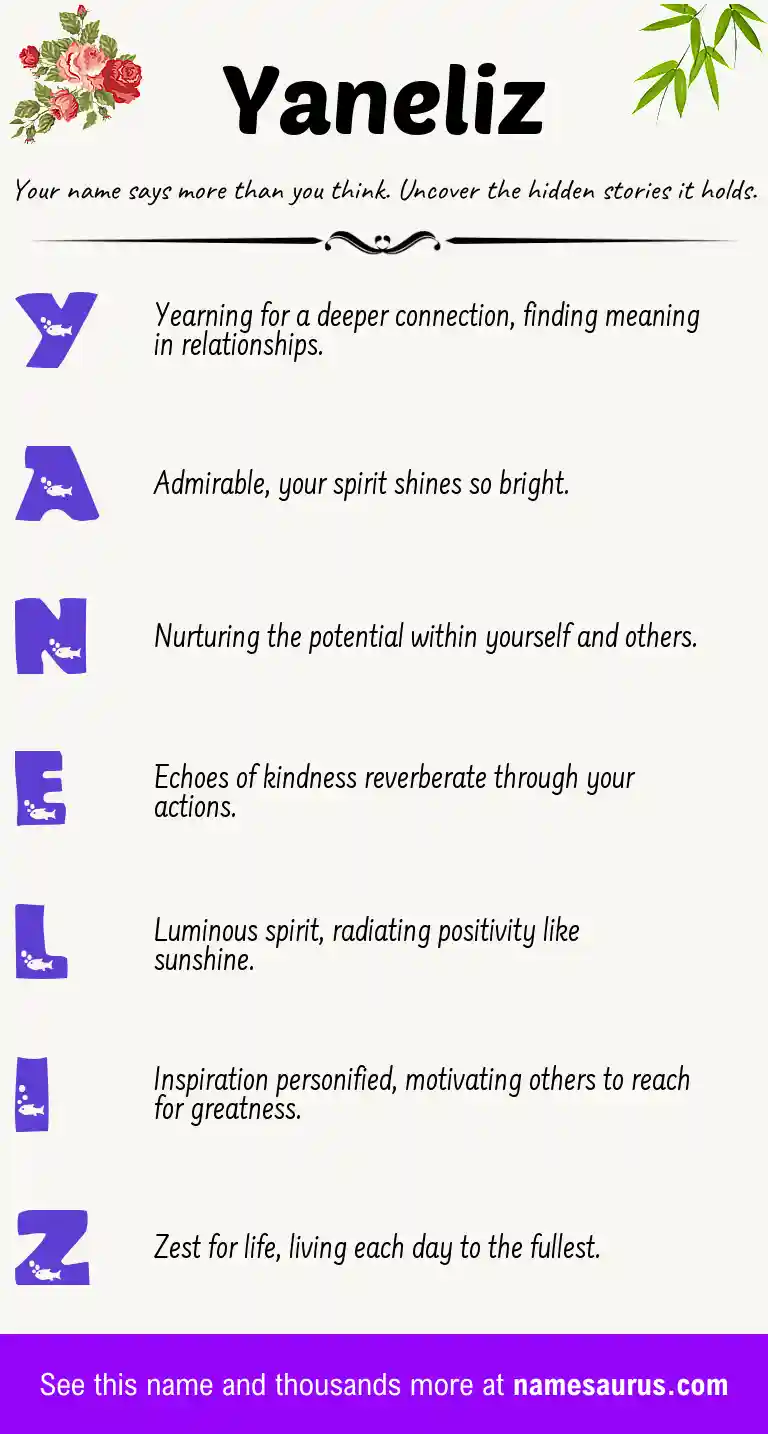 Acrostic poem about Yaneliz.
