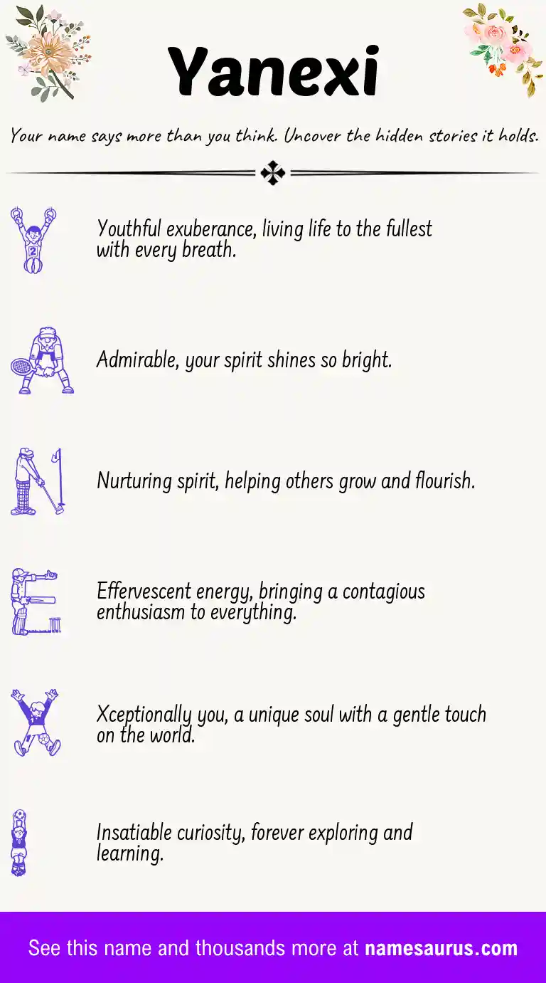 Acrostic poem about Yanexi.