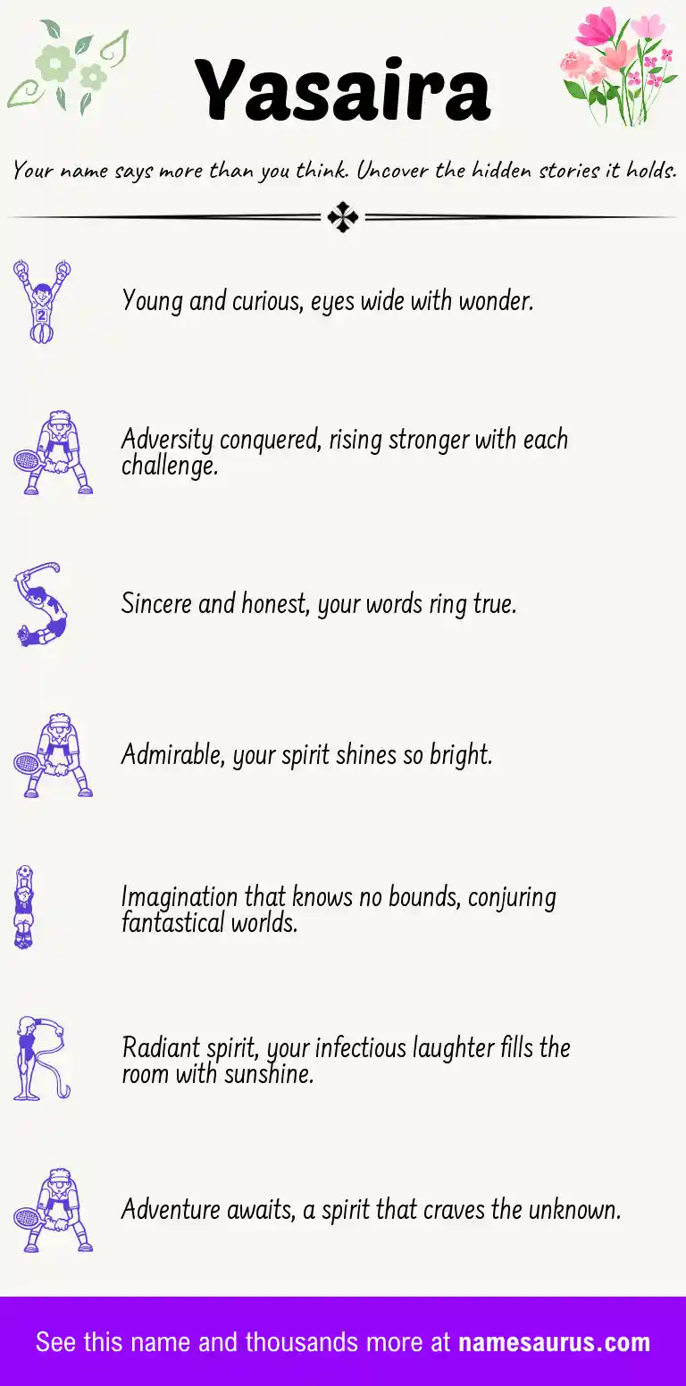 Acrostic poem about Yasaira.