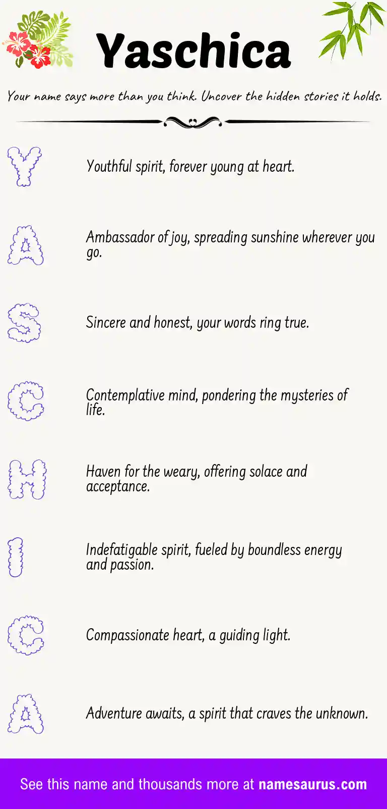Acrostic poem about Yaschica.