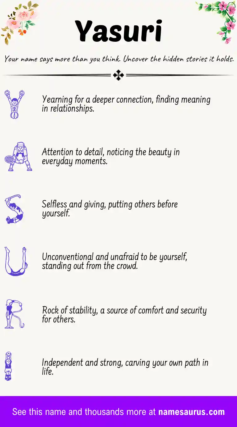 Acrostic poem about Yasuri.