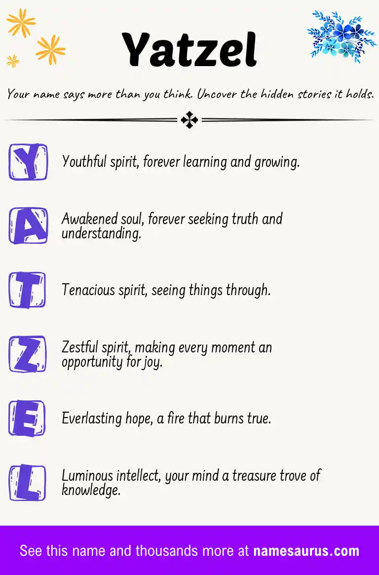 Acrostic poem about Yatzel.