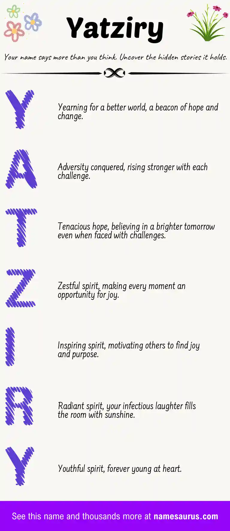 Acrostic poem about Yatziry.