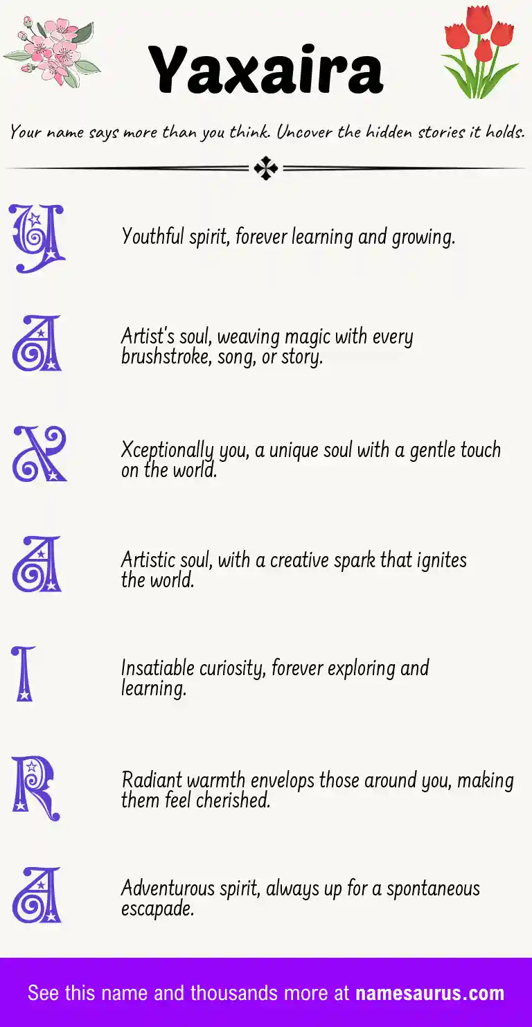 Acrostic poem about Yaxaira.
