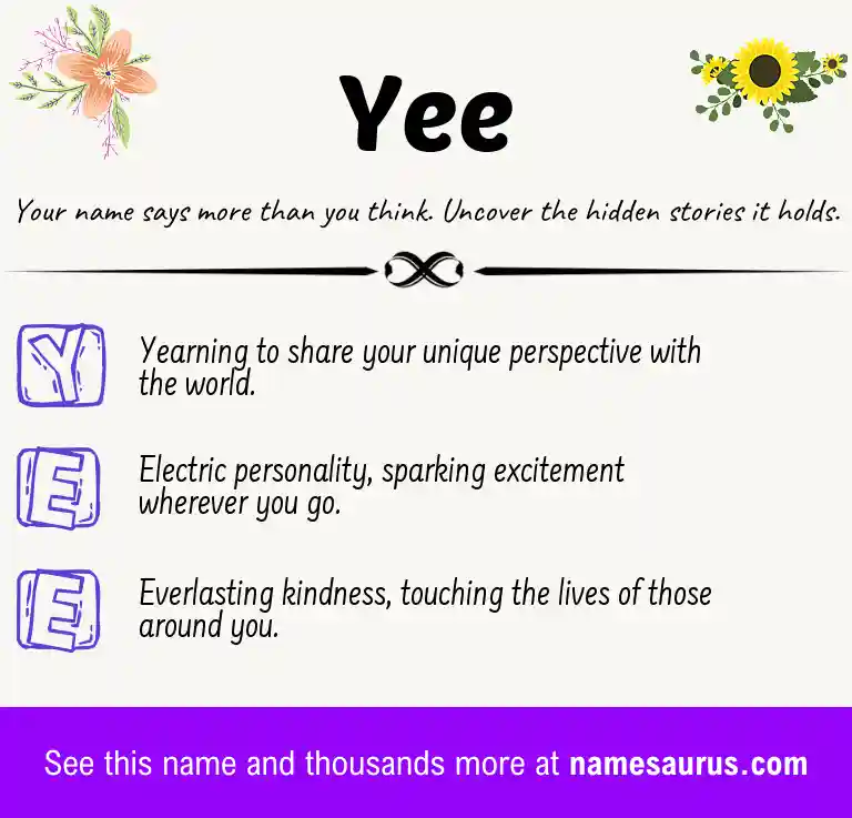 Acrostic poem about Yee.