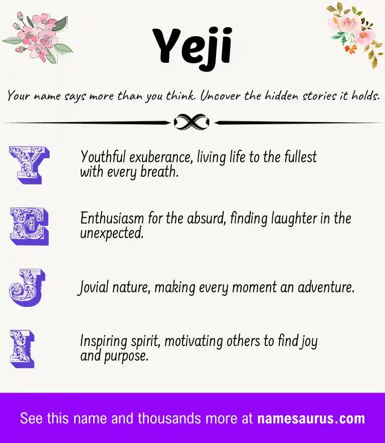 Acrostic poem about Yeji.