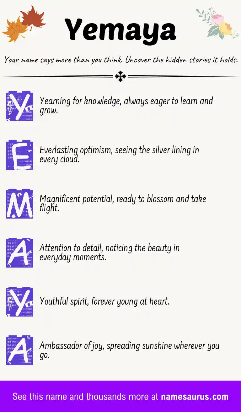 Acrostic poem about Yemaya.