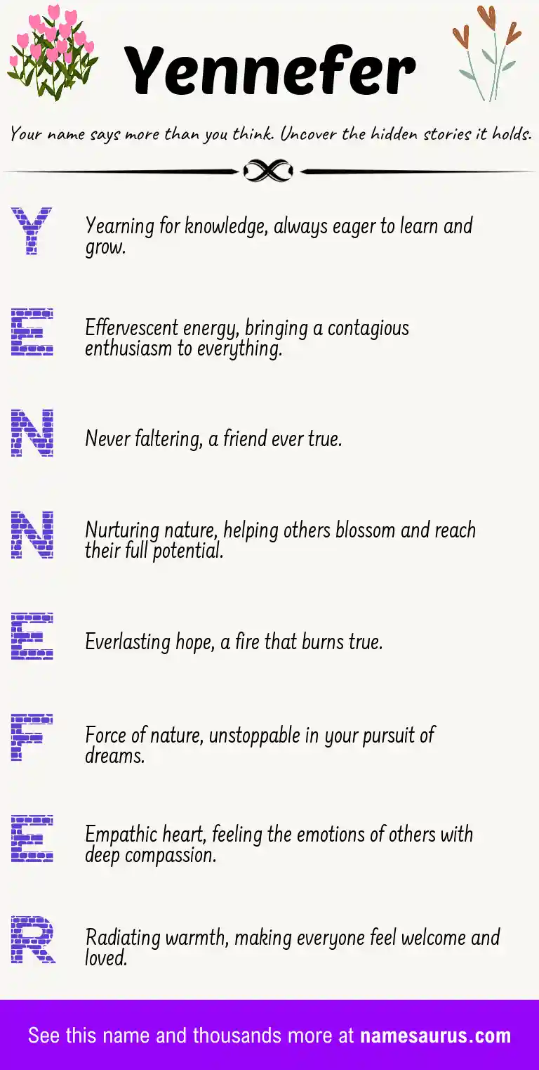 Acrostic poem about Yennefer.