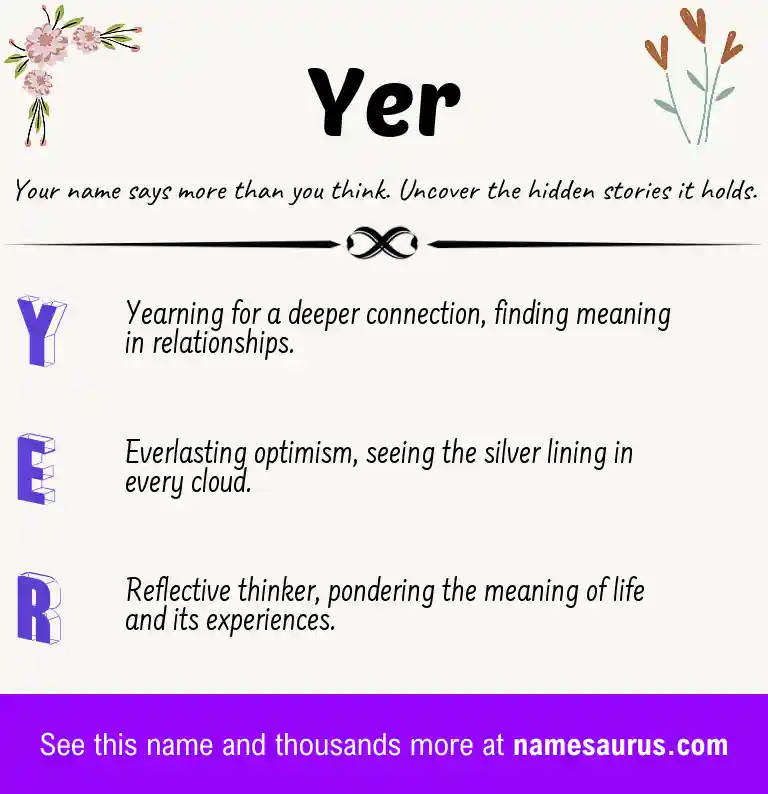 Acrostic poem about Yer.