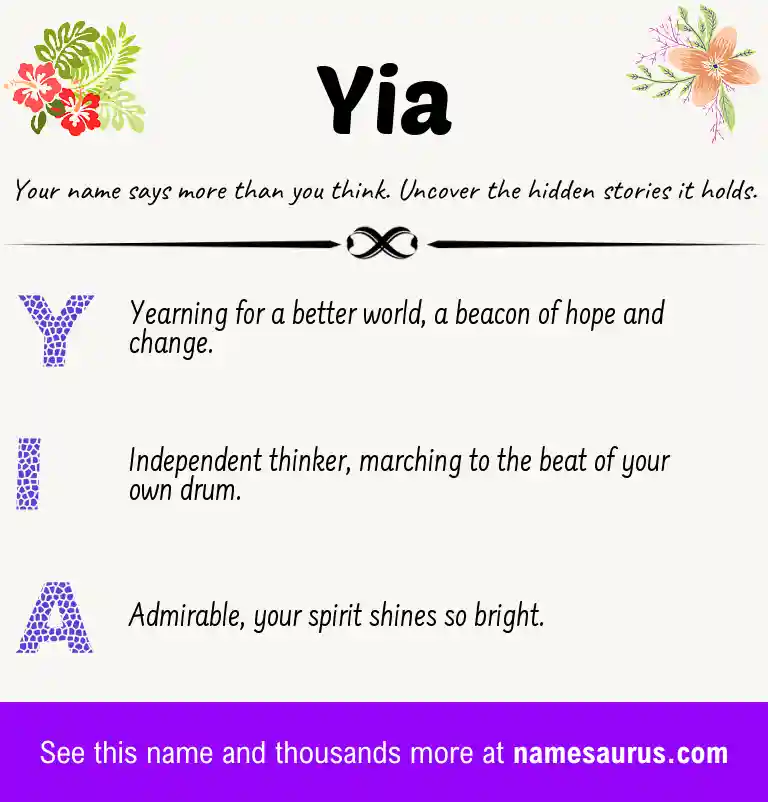 Acrostic poem about Yia.