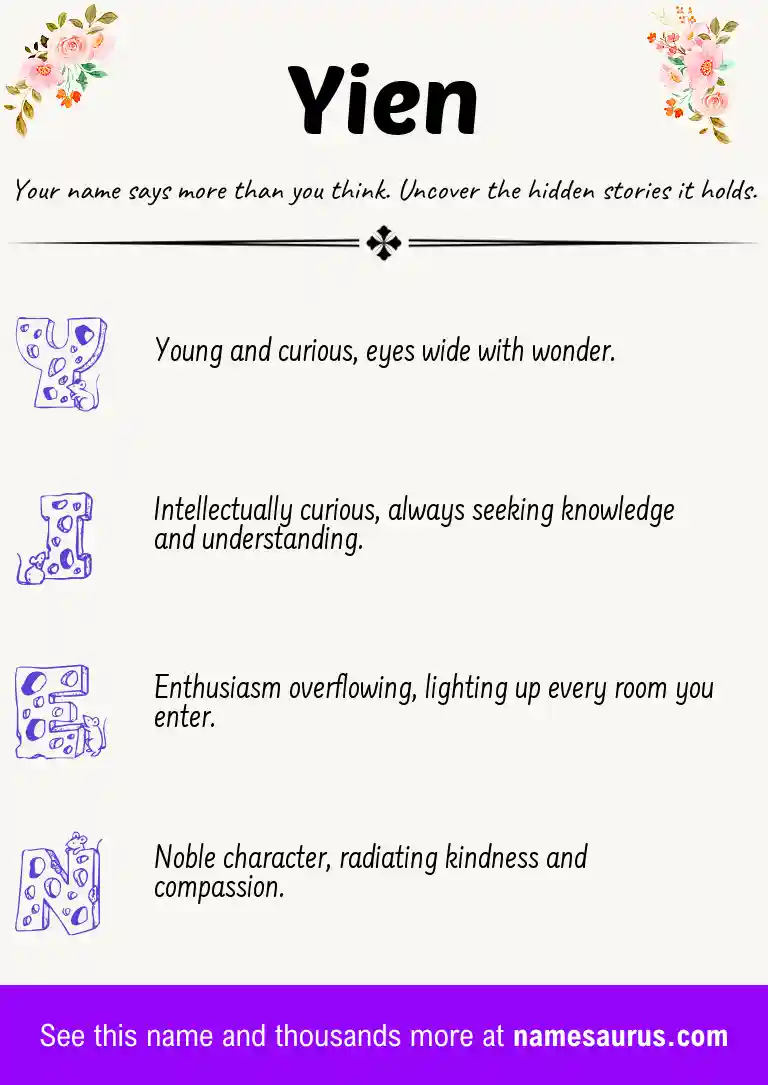 Acrostic poem about Yien.