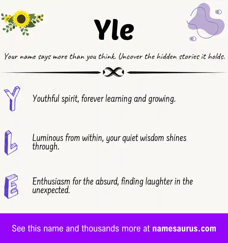 Acrostic poem about Yle.