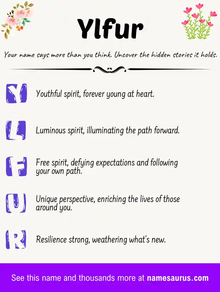 Acrostic poem about Ylfur.