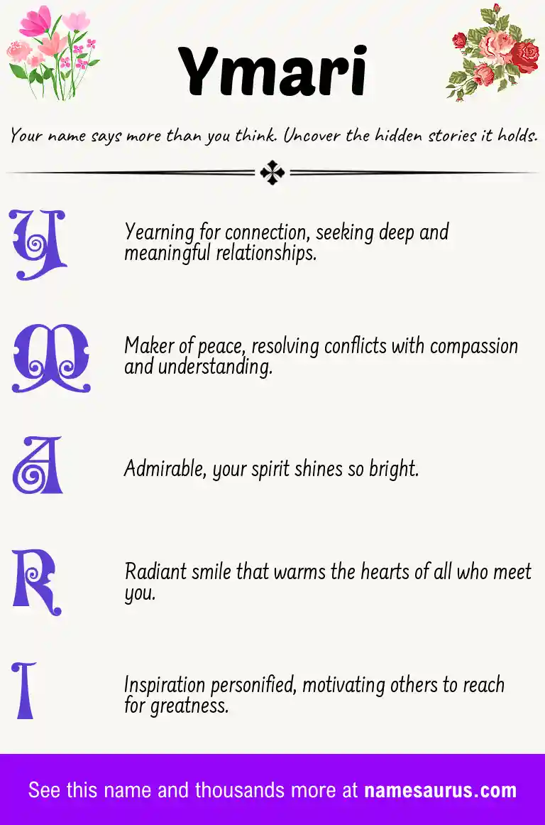 Acrostic poem about Ymari.