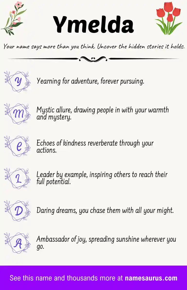 Acrostic poem about Ymelda.
