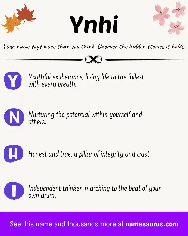Acrostic poem about Ynhi.