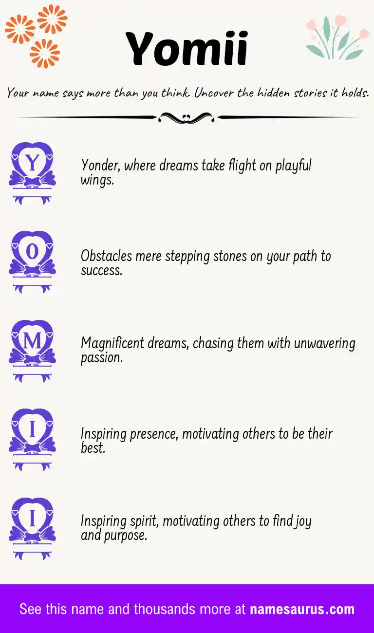 Acrostic poem about Yomii.