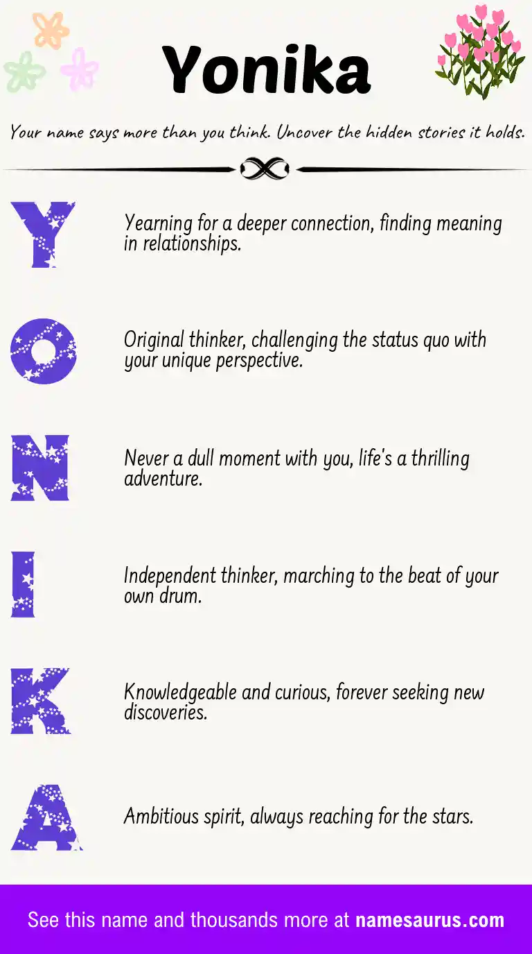 Acrostic poem about Yonika.