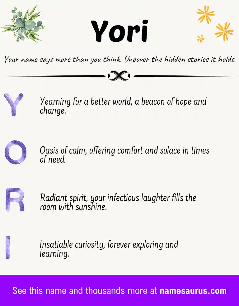 Acrostic poem about Yori.