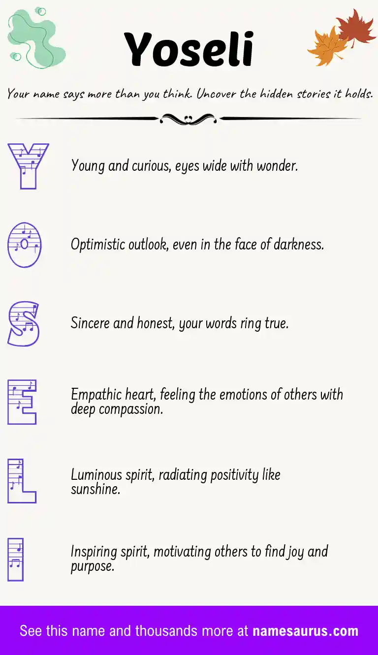 Acrostic poem about Yoseli.