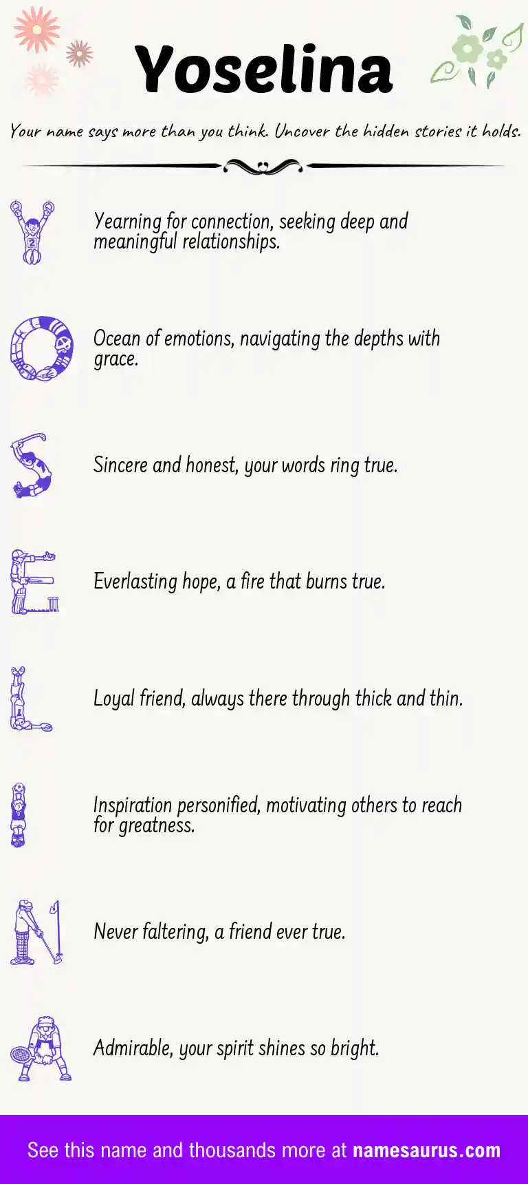 Acrostic poem about Yoselina.